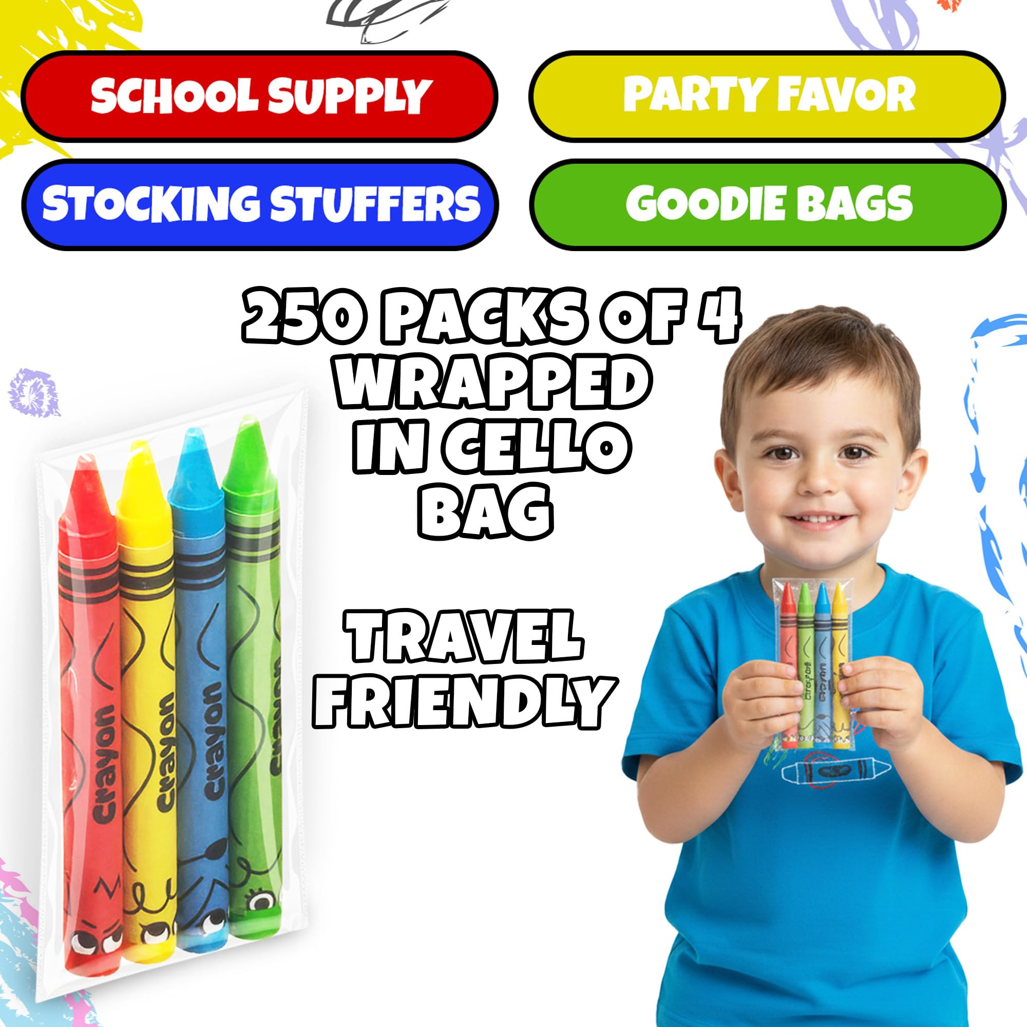 KiddieLoot bulk crayons toddler-hand-hold design supports confident coloring for little artists