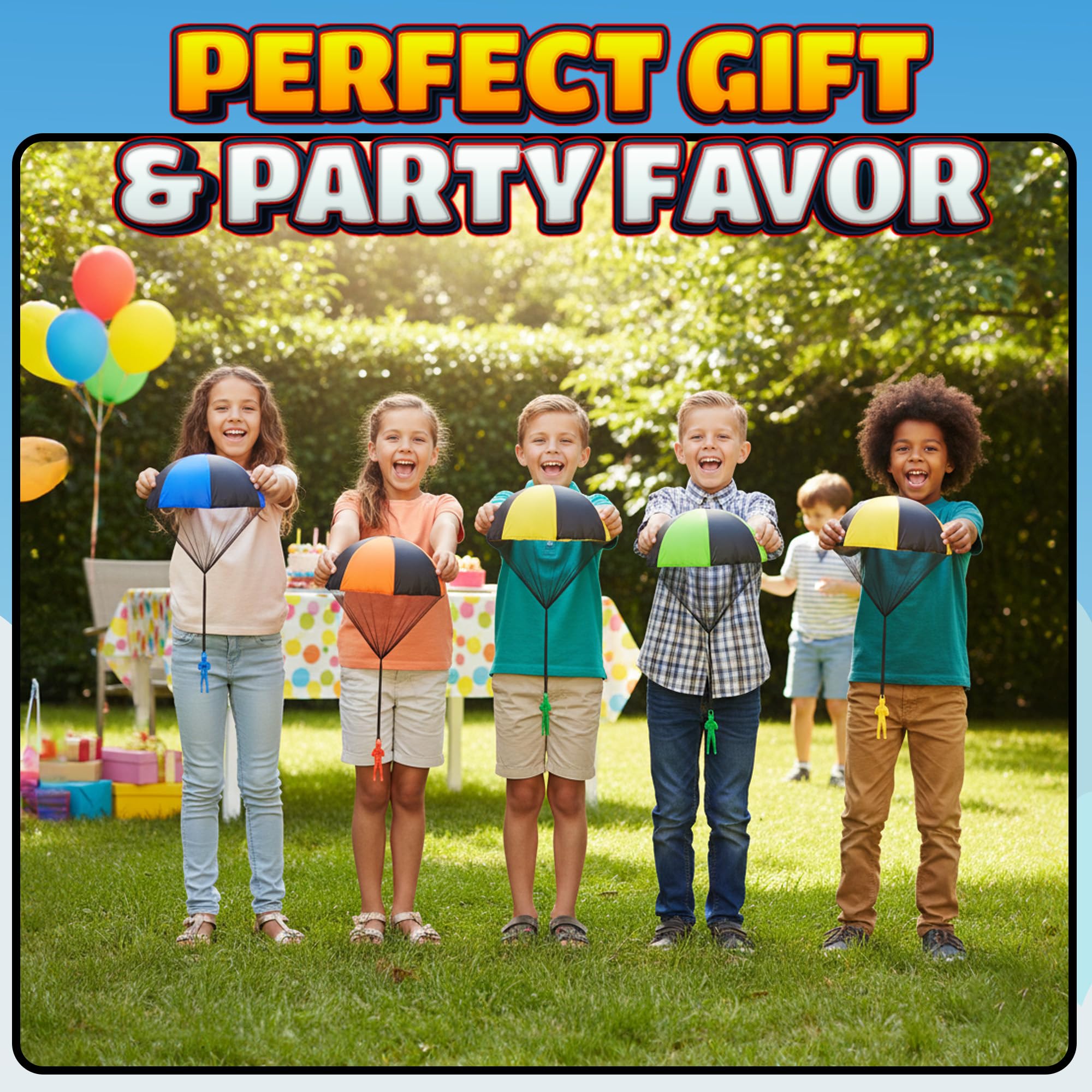 KiddieLoot parachute toy as a thoughtful party favor or stocking stuffer.