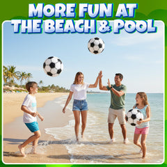 KiddieLoot pool soccer ball serves as a float for water fun.