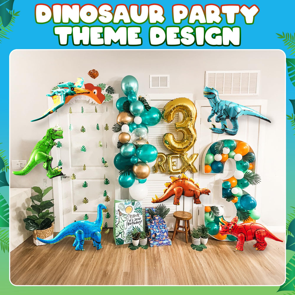 KiddieLoot Raptor inflatable dino adds excitement to games and photos.