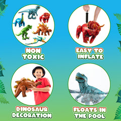 KiddieLoot Triceratops inflatable figure makes backyard events more lively.