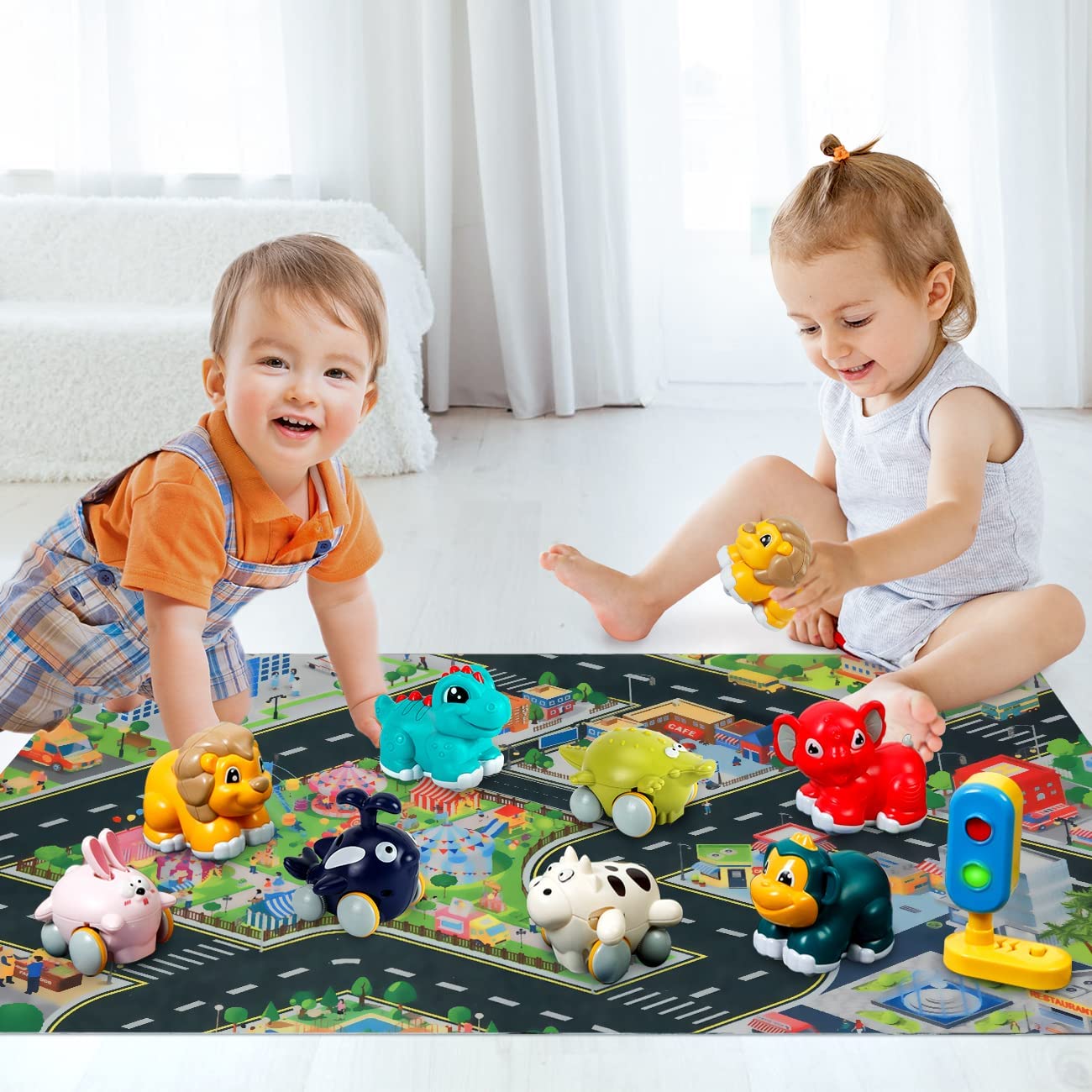 Kiddiworld lion car bright design fuels adventurous storytelling