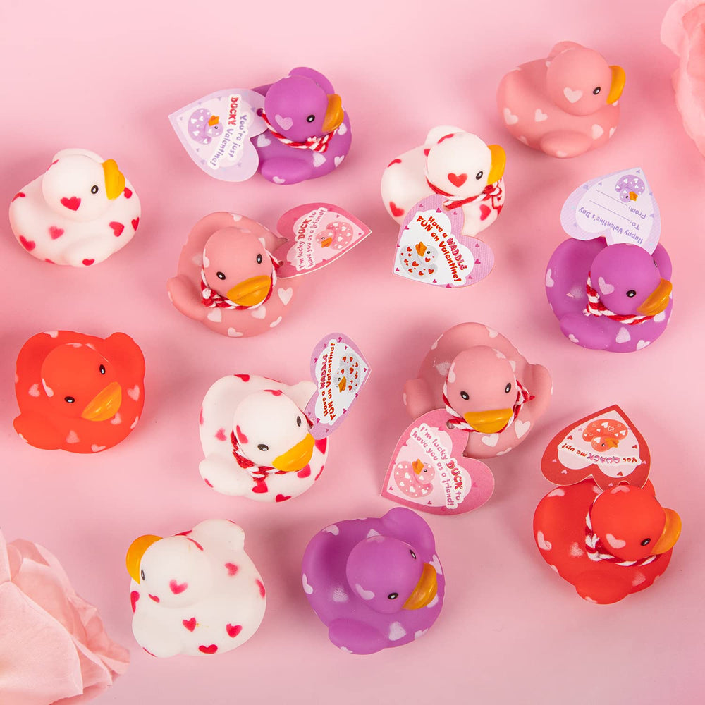 Kiddokids mini duck bath toys extend play beyond Valentines Day.