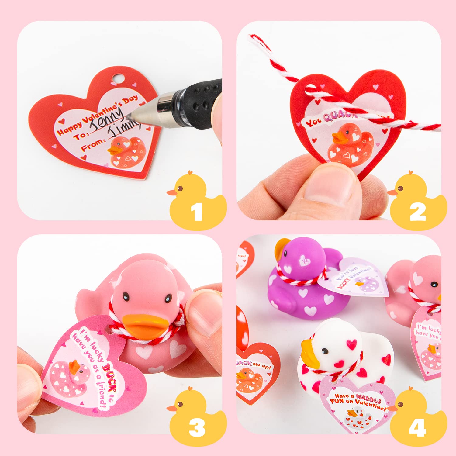 Kiddokids paired duck Valentine cards simplify classroom gift exchanges.