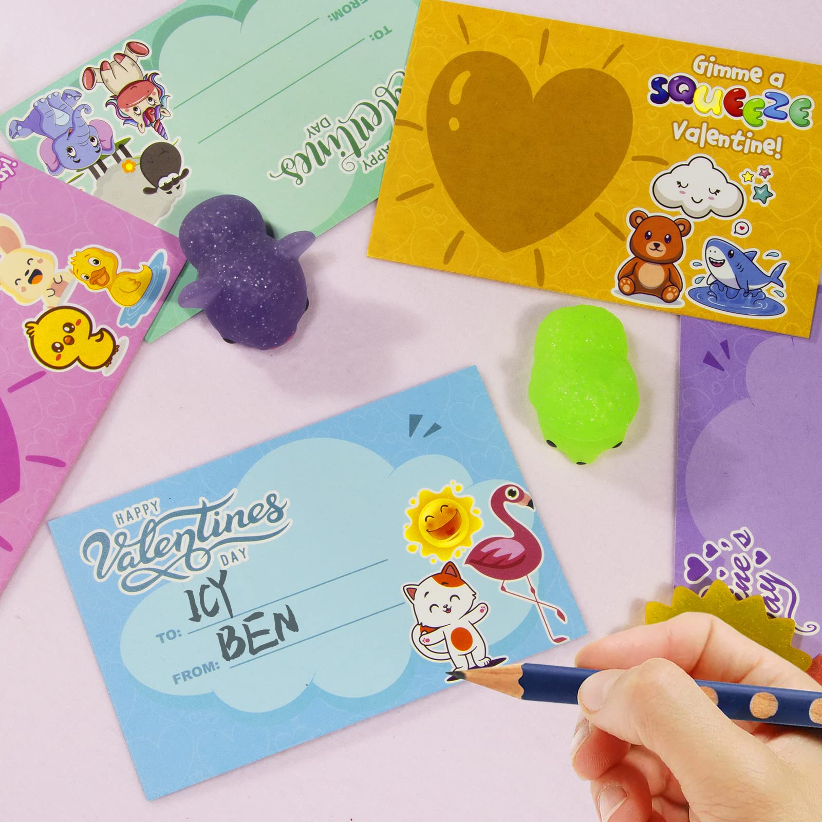 KIDDOKIDS mochi squishy card set for classroom sharing and gifts.
