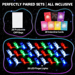 Kiddokids wearable Valentine finger lights fit kids’ fingers for instant glow.