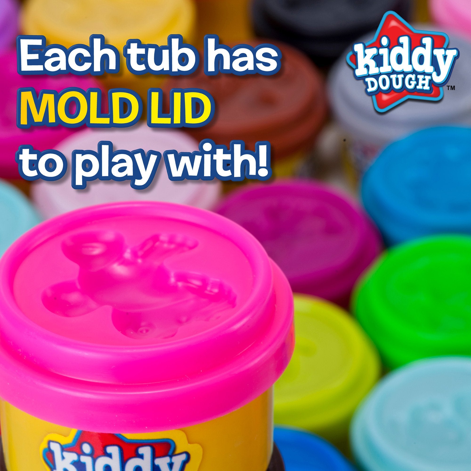 Kiddy Dough color variety showcases vibrant hues for color recognition activities.