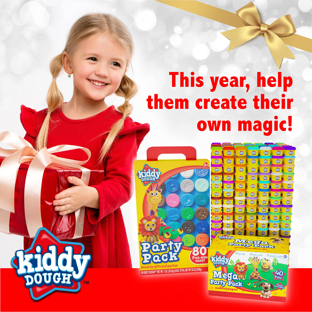 Kiddy Dough soft-moldable dough close-up highlights easy shaping for kids.