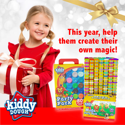Kiddy Dough soft-moldable dough close-up highlights easy shaping for kids.