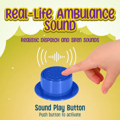 Kiddzery ambulance pop-up tent - ball pit interior, mess-free play space
