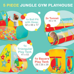Kiddzery includes durable dart balls for interactive ball pit play