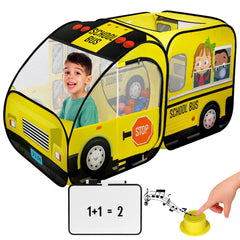 Kiddzery School Bus Tent with sound button sparks imaginative play and storytelling.
