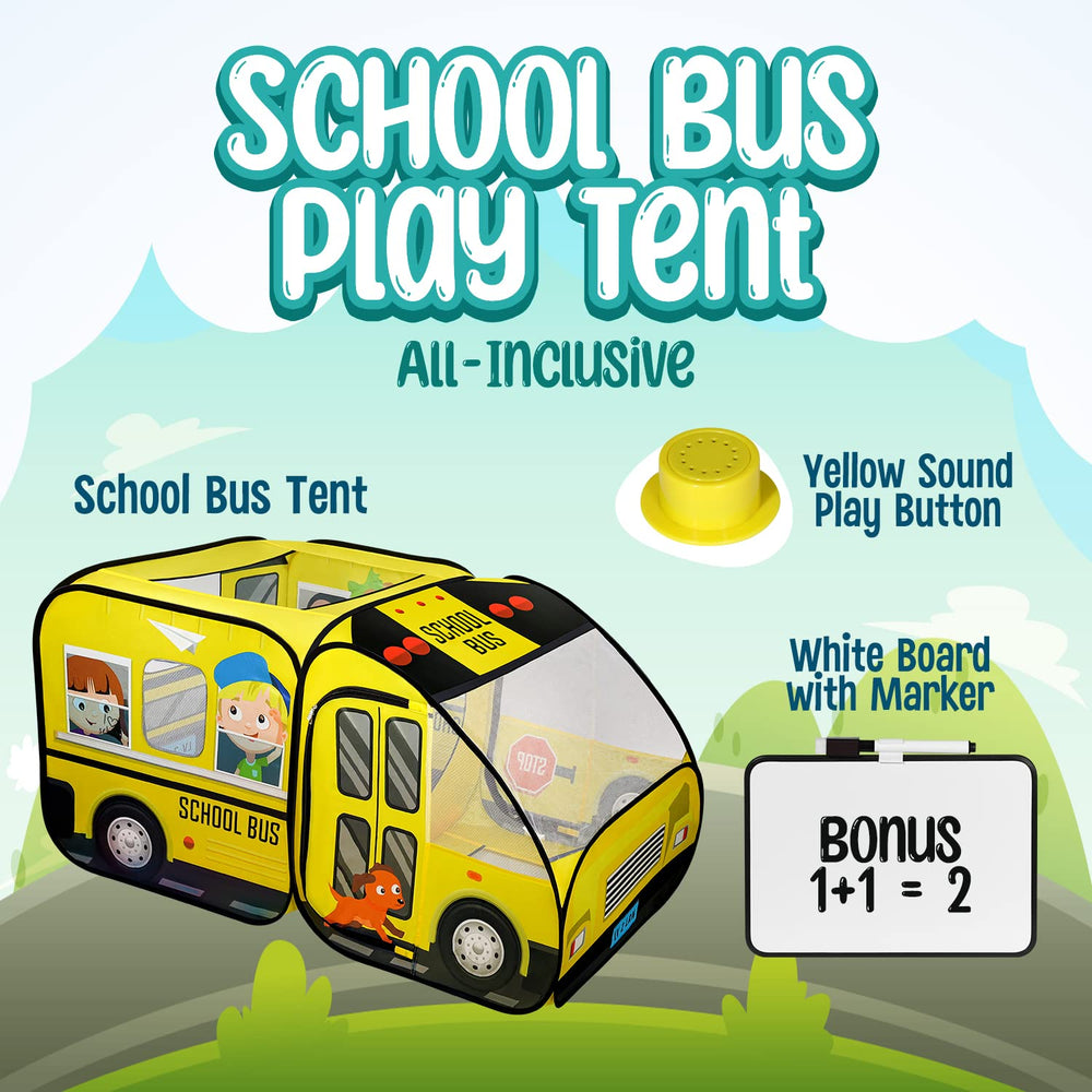 Kiddzery school-bus tent square top opening supports ventilation and group sessions.