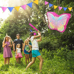 KiDEPOCH butterfly pinata with sturdy stick for safe, fun gameplay.