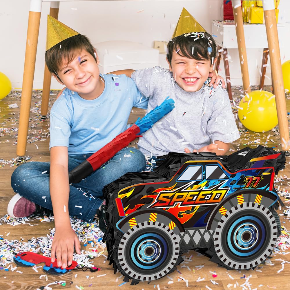 KiDEPOCH Monster Truck Pinata Car with Stick highlights ready for play at parties