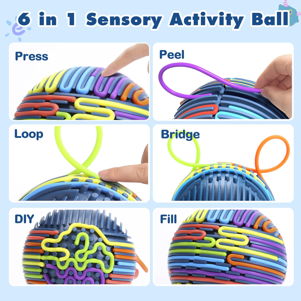 KIDHABE 24 color silicone strings offer rich textures for fine motor practice.