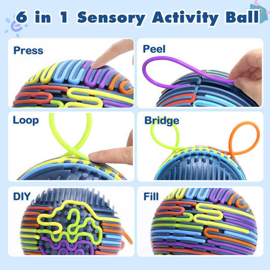 KIDHABE 24 color silicone strings offer rich textures for fine motor practice.