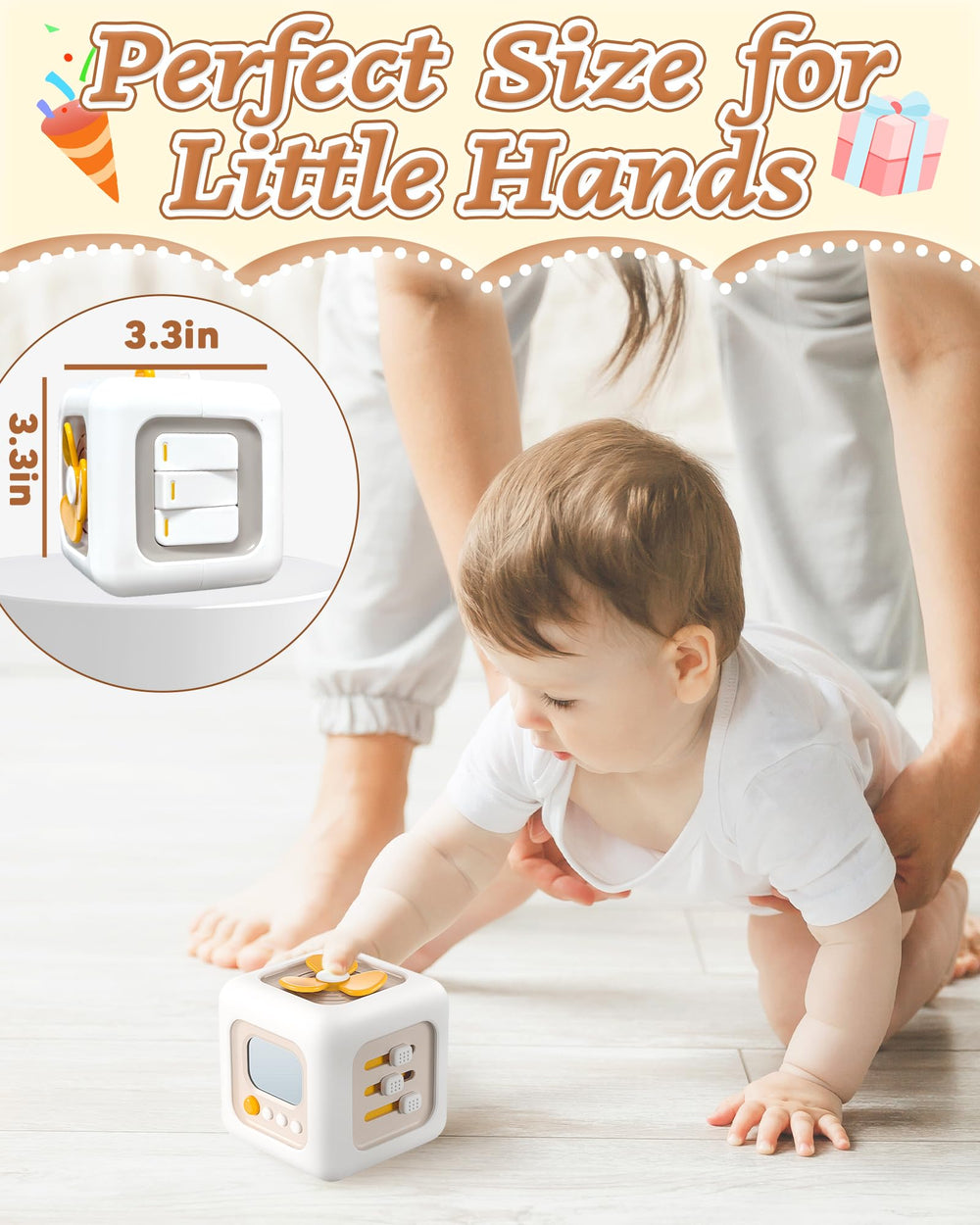 Kidific 6-in-1 Busy Cube playtime promotes screen-free learning and focus.