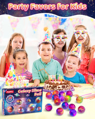 Kidific Galaxy Slime Ball in container preserves texture for long-lasting play