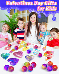 Kidific Galaxy Slime Ball in hand showcases soft, non-sticky fun for classroom use