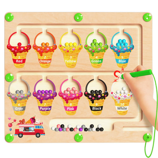 Kidific Magnetic Color and Number Maze board for tactile learning