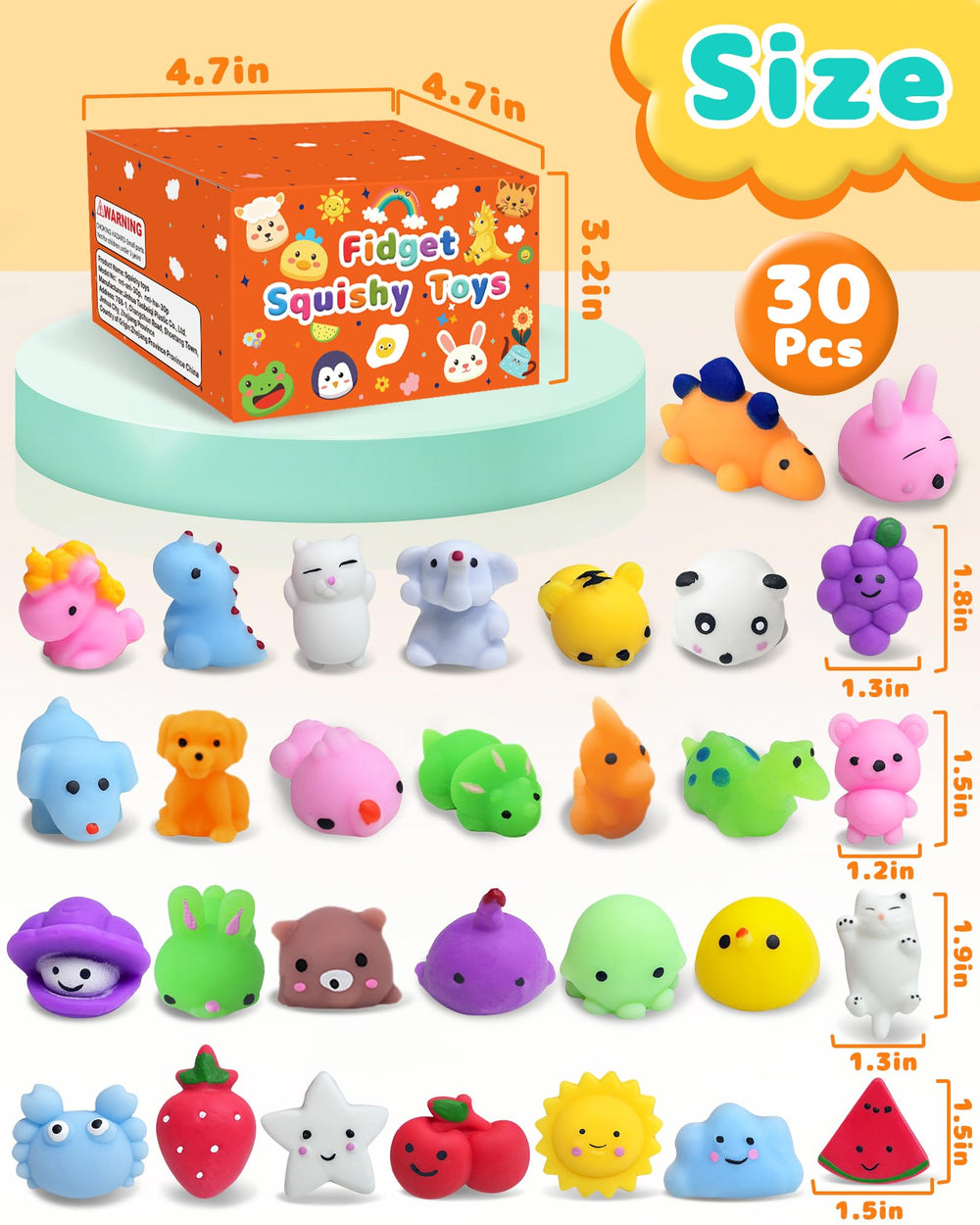 Kidific squishy toys variety supports imagination and tactile exploration during quiet time.