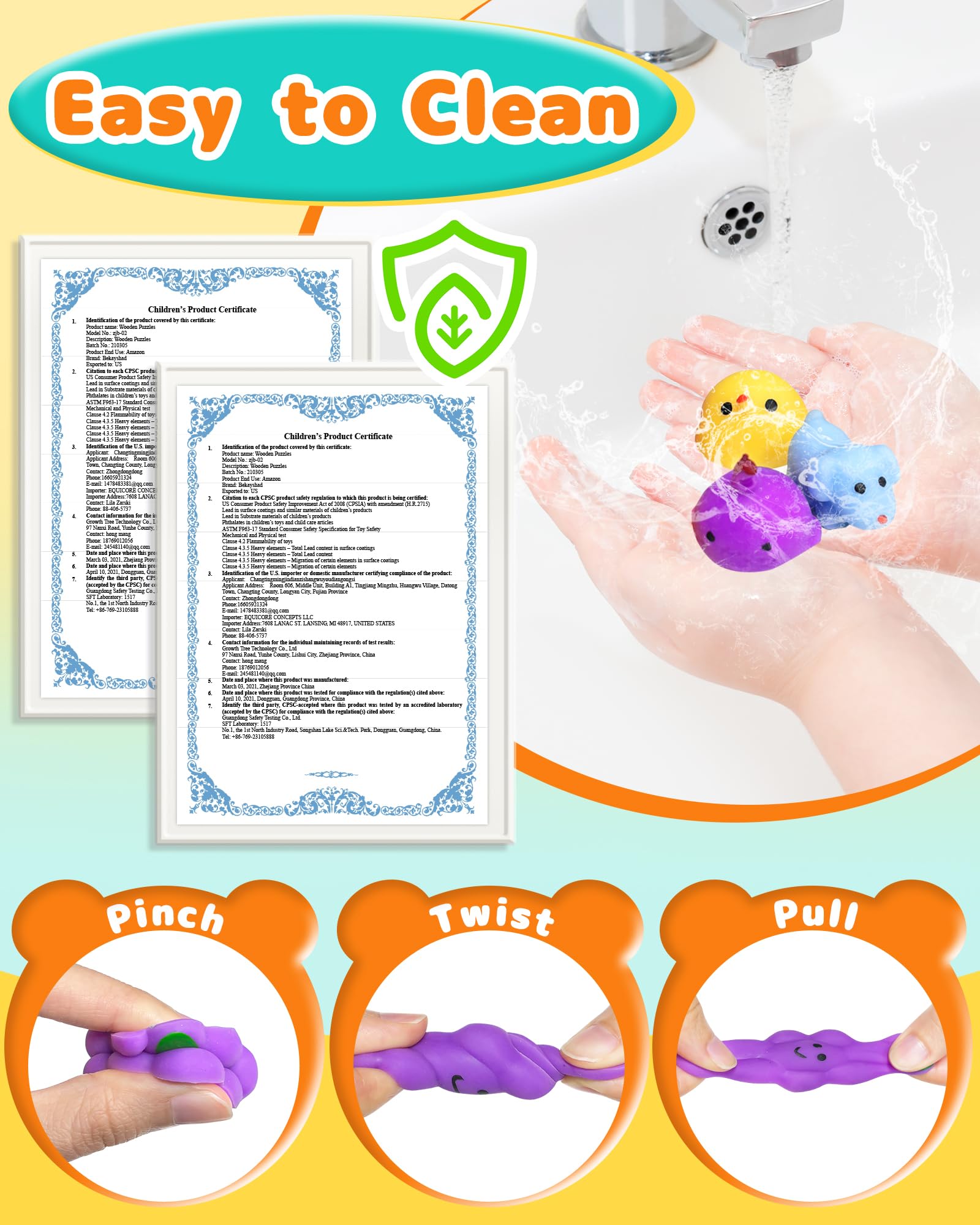 Kidific squishy toys safe materials like BPA-free TPR for worry-free fun.