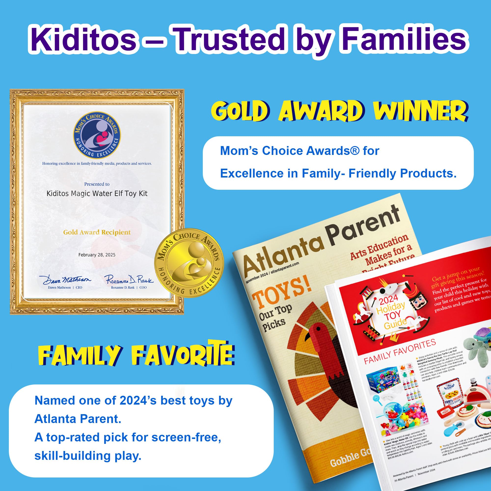 Kiditos Magic Water Elf Kit bright colors for color exploration and imaginative play.
