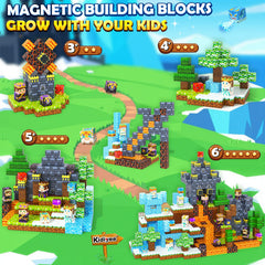 Kidiyee magnetic blocks showing varied patterns to spark creativity and problem solving