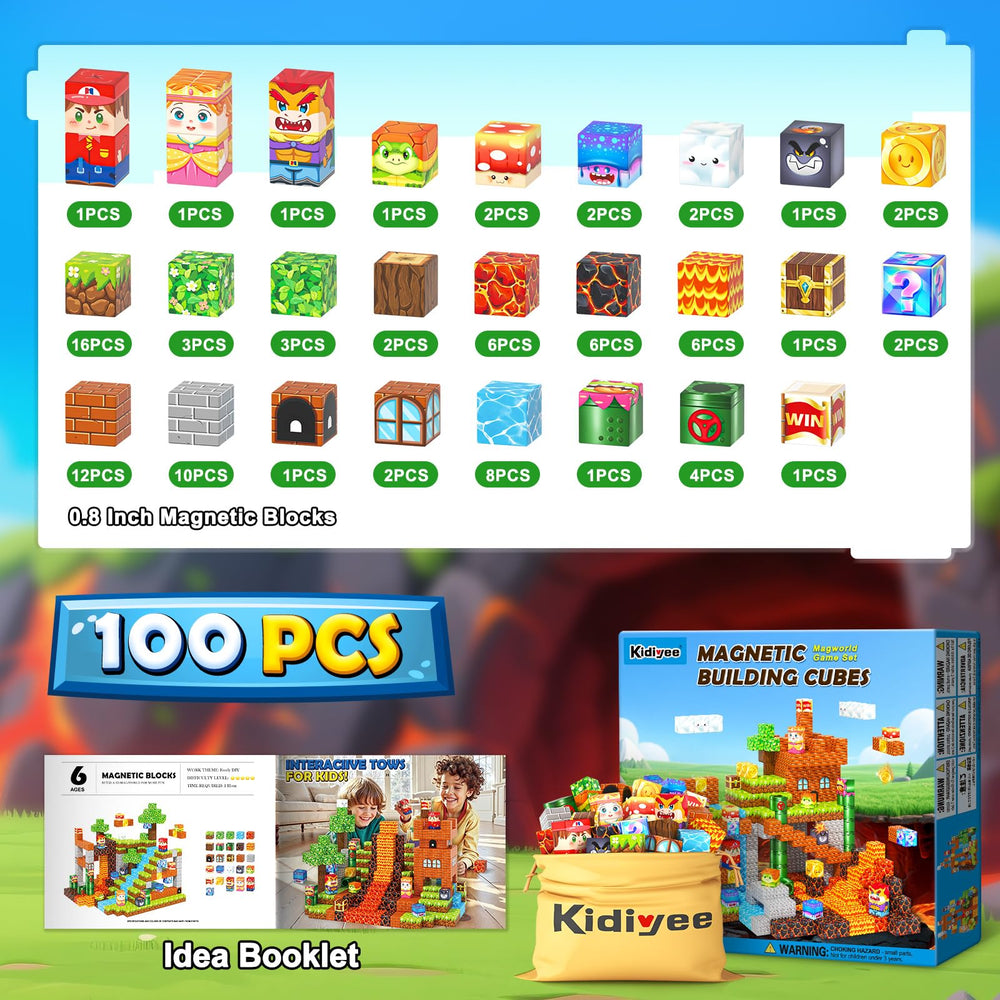 Kidiyee Magnetic Blocks safety materials: non-toxic construction offers peace of mind for parents.