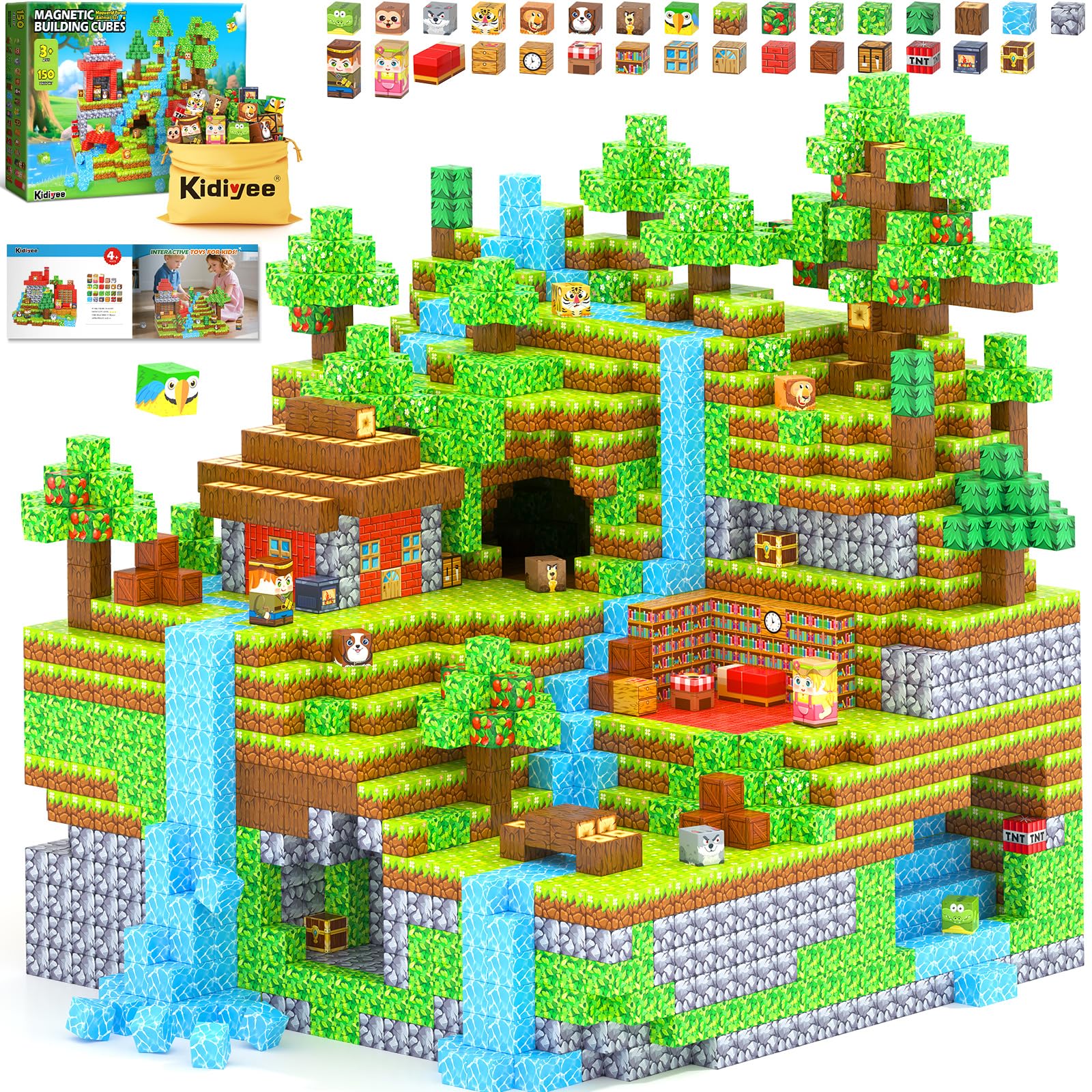 Kidiyee Mine Magnet World forest set blocks spark imaginative play and exploration