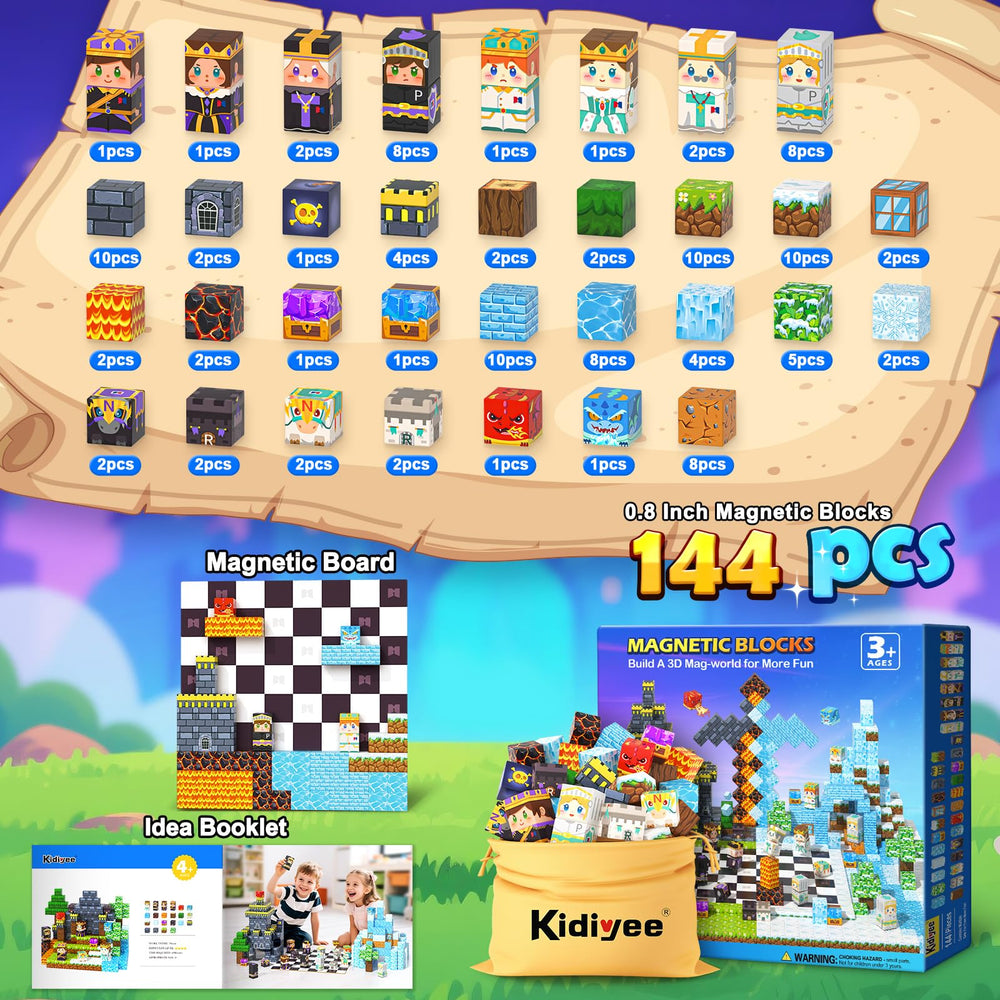 Kidiyee Mine Magnet World gift-ready set ideal for birthdays and holidays