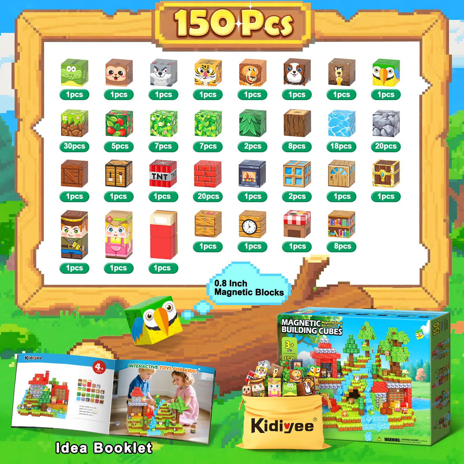 Kidiyee Mine Magnet World treasure treasure blocks inspire goal-driven building sessions