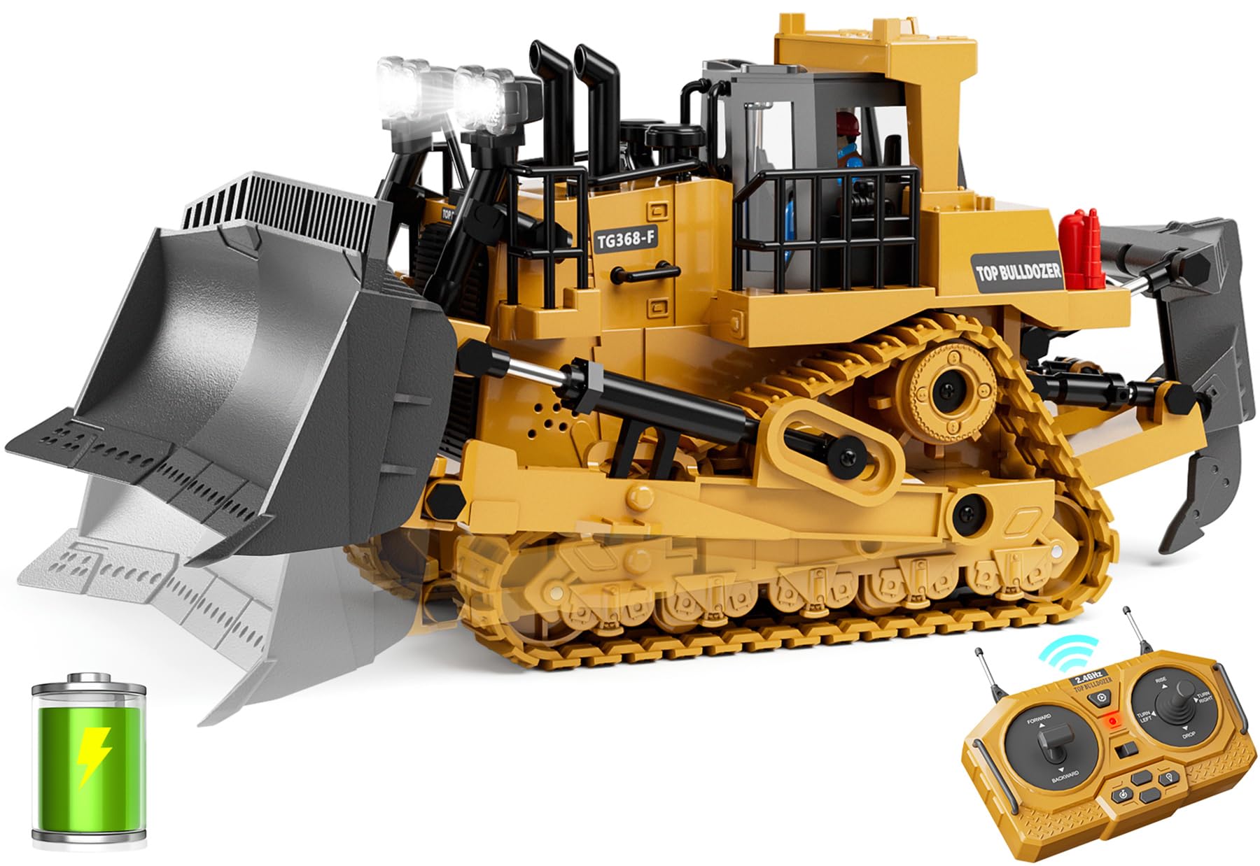 KIDMARKT bulldozer metal loader durable build for rugged backyard play