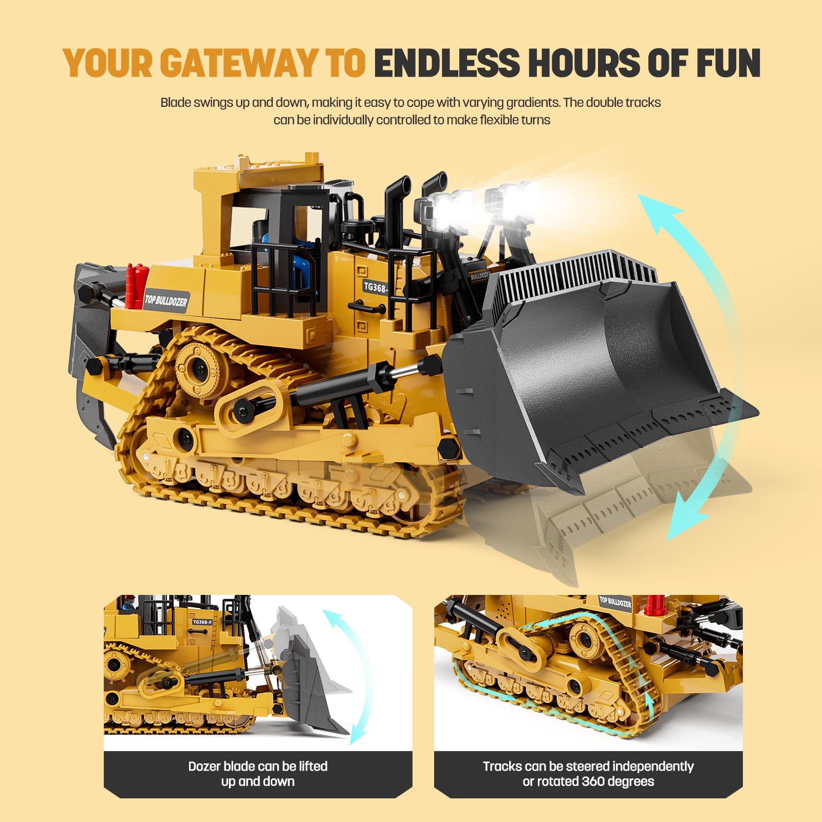 KIDMARKT bulldozer engine sounds enhance playtime realism