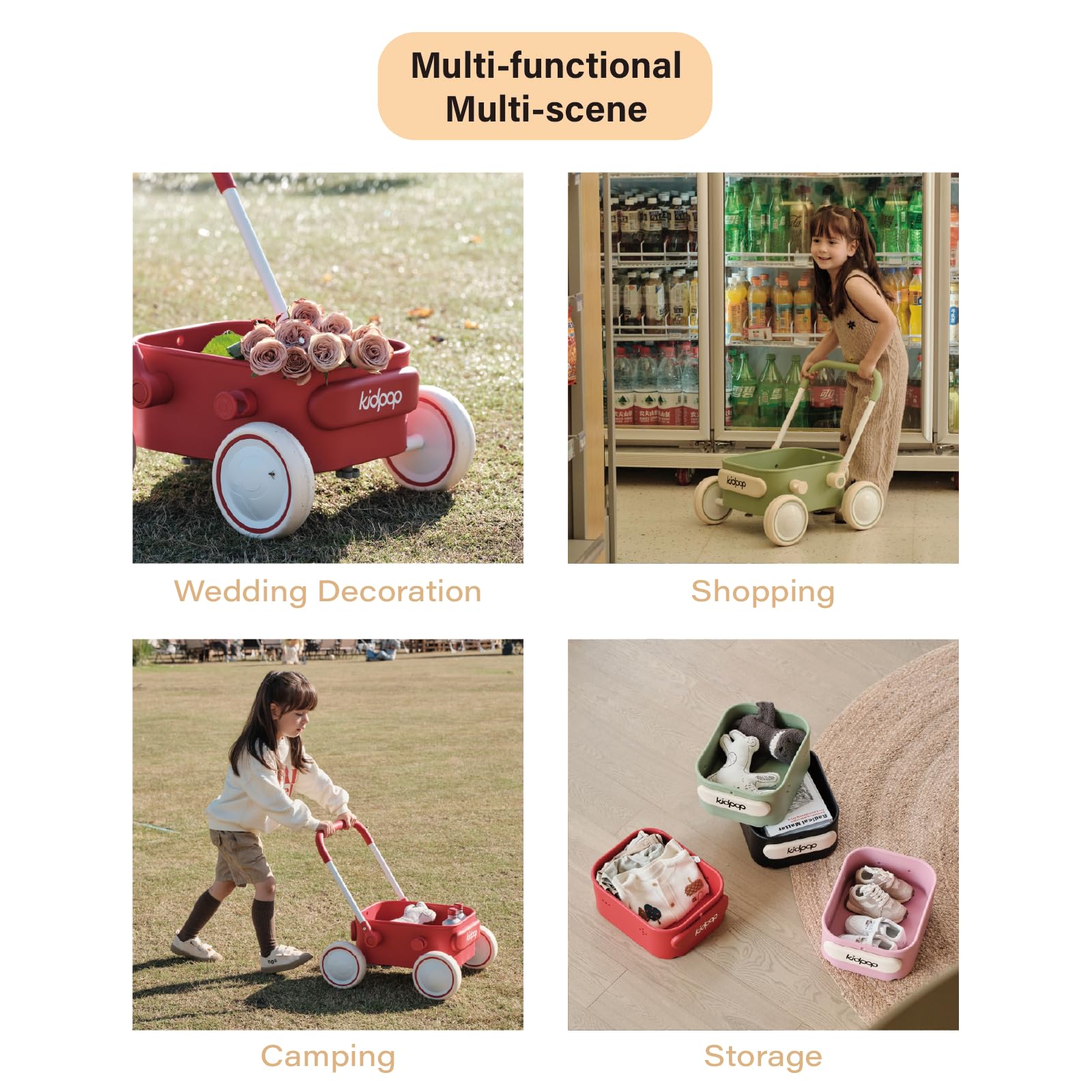 Kidpop PULA folding mechanism demonstrates easy one-click collapse for travel.