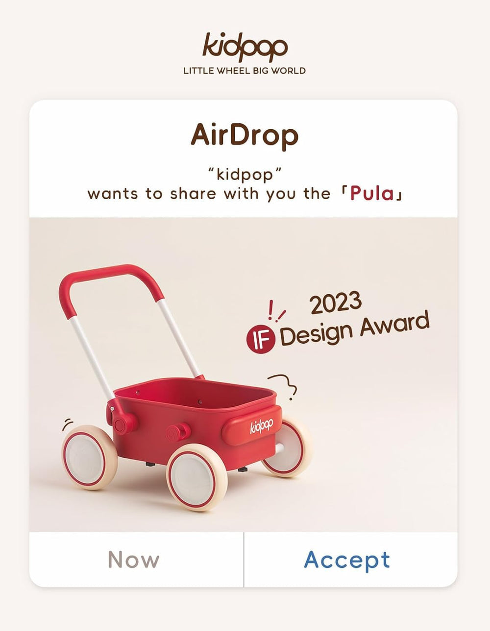 Kidpop PULA hopper made of food grade material ensuring durable, easy to clean storage.