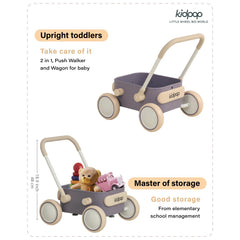 Kidpop PULA wagon interior area shows space for toys and small items during play.