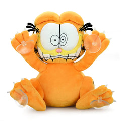 Kidrobot Garfield 8-inch window cling with four suction cups for secure glass mounting.