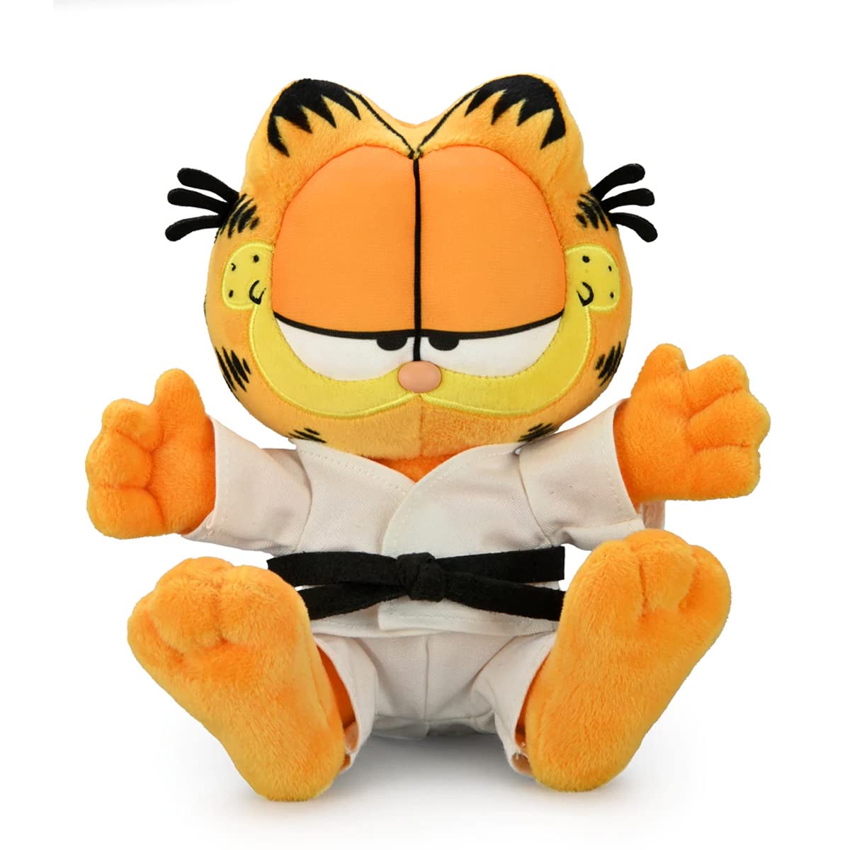 Kidrobot Karate Garfield GI Plush front view, ideal desk companion and playful decor.
