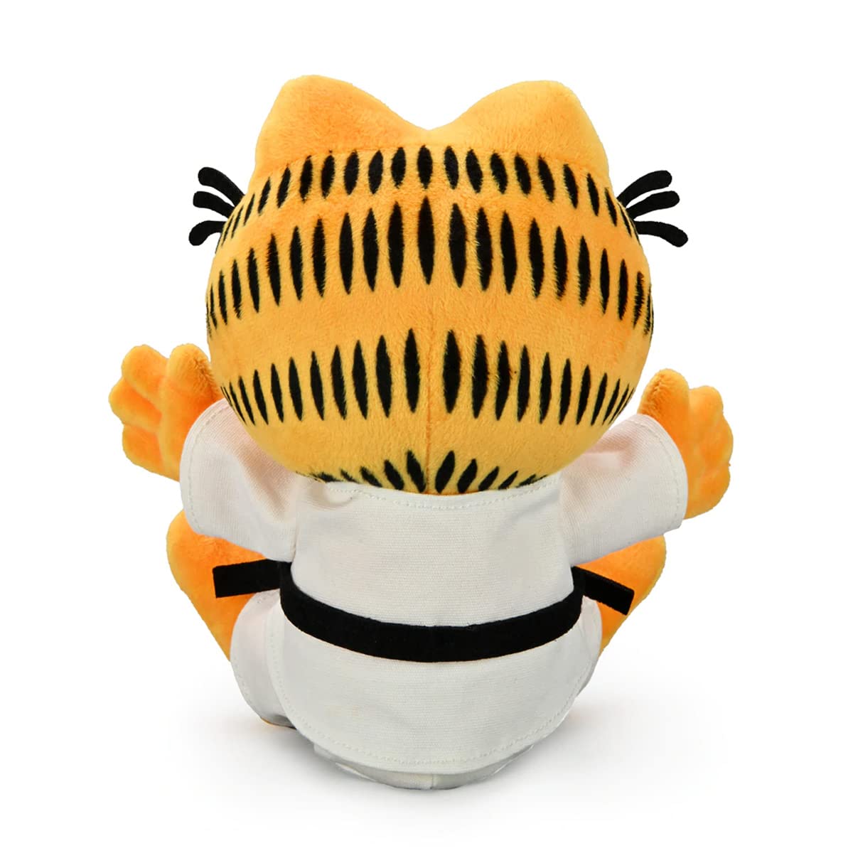 Kidrobot Karate Garfield GI Plush side view, great for creative shelves and character display.