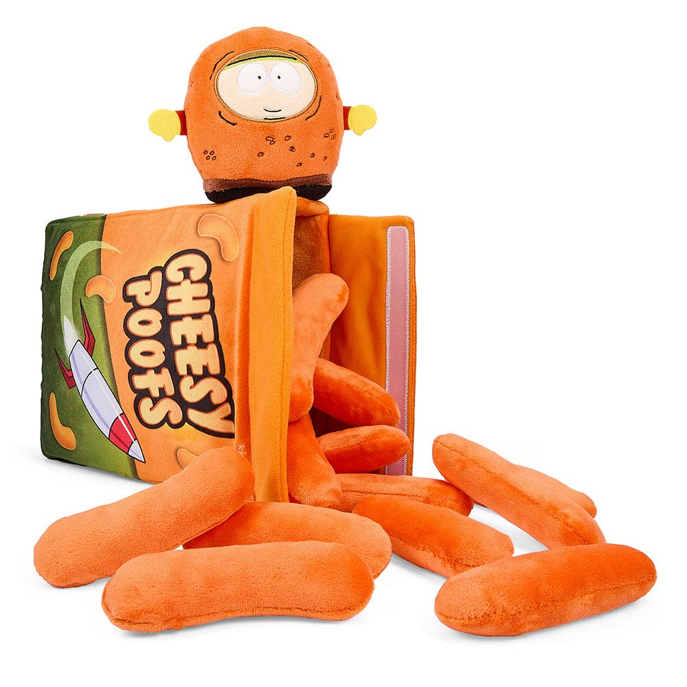 Kidrobot South Park Cheesy Poofs box open top for playful display and gifting