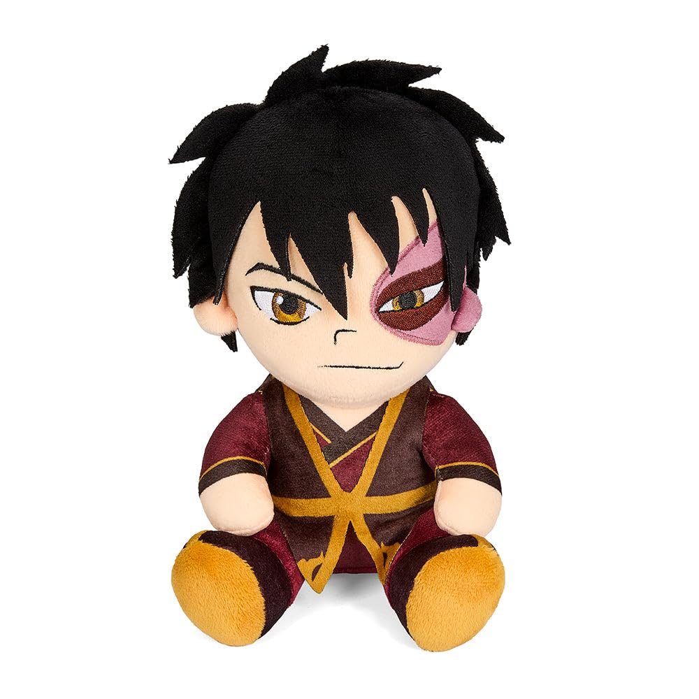 Kidrobot Avatar Zuko plush front view for display and cuddling.