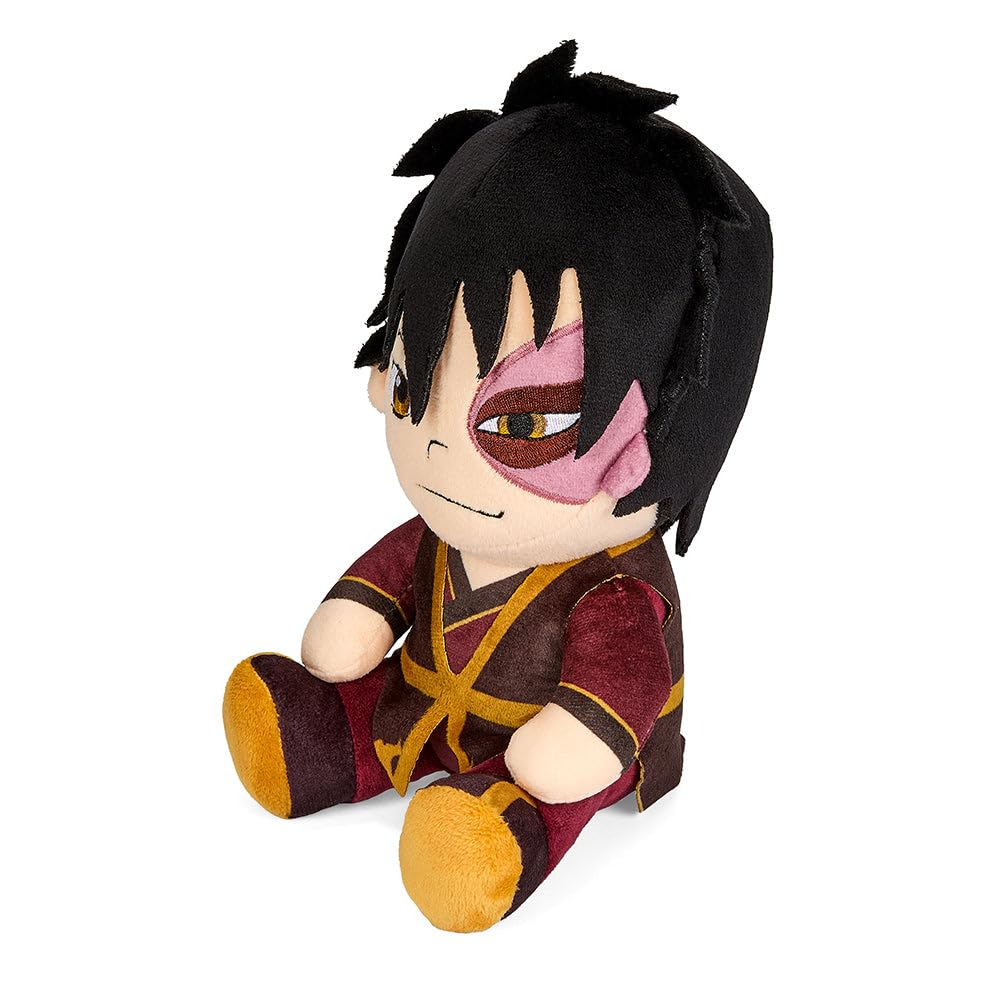 Kidrobot Avatar Zuko plush side view showcasing pose-ready detail.