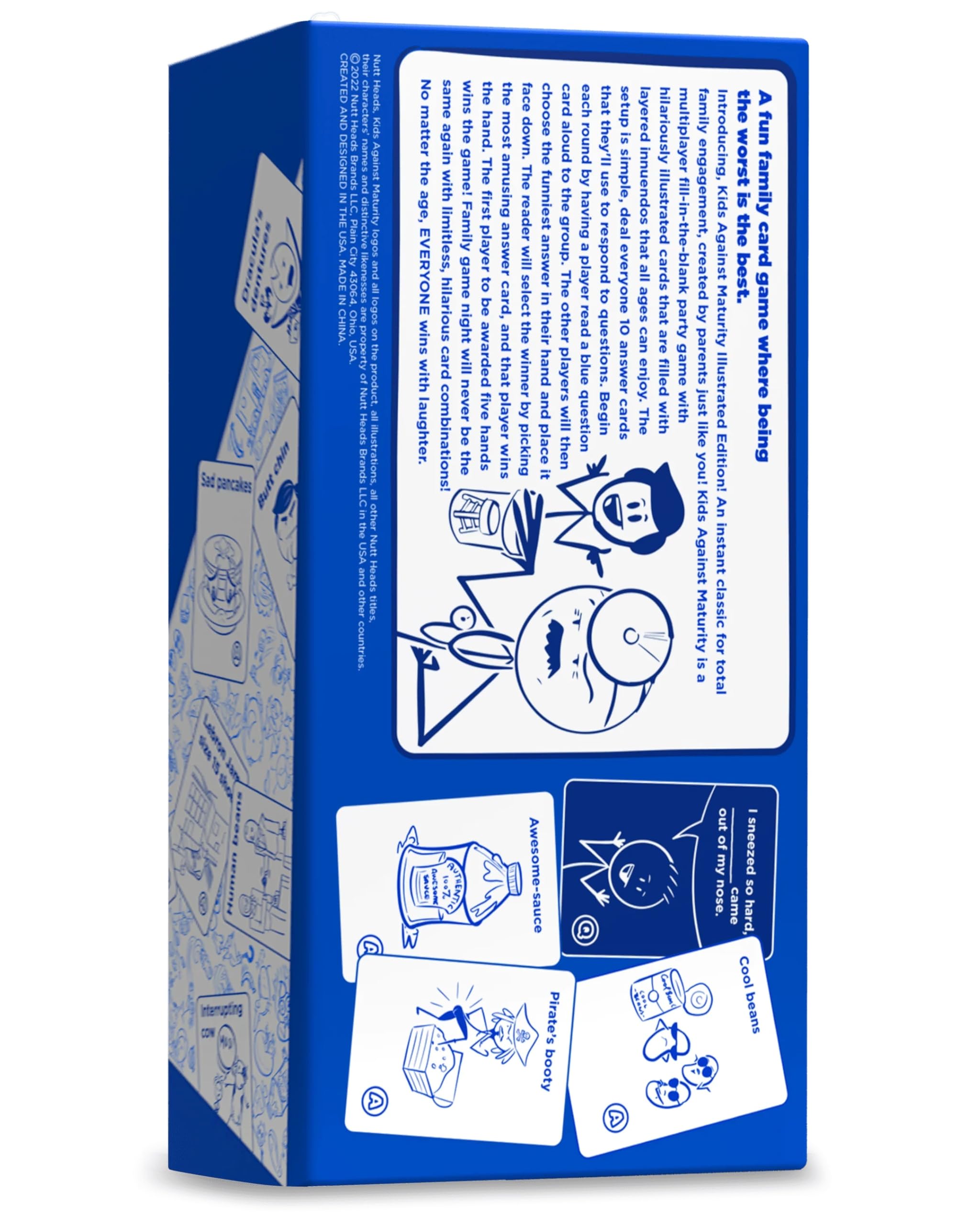Players choosing a question card for mixed-age family fun