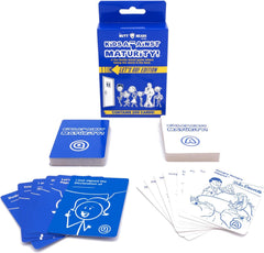 Kids Against Maturity question cards ready for group play