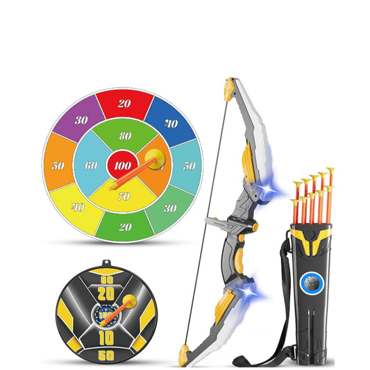 TIGTECGAME kids bow and arrow set with LED lights for nighttime play