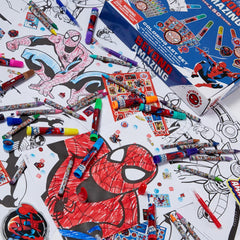 Kids coloring pages Spider-Man fantasy scene invites imaginative play and focus.