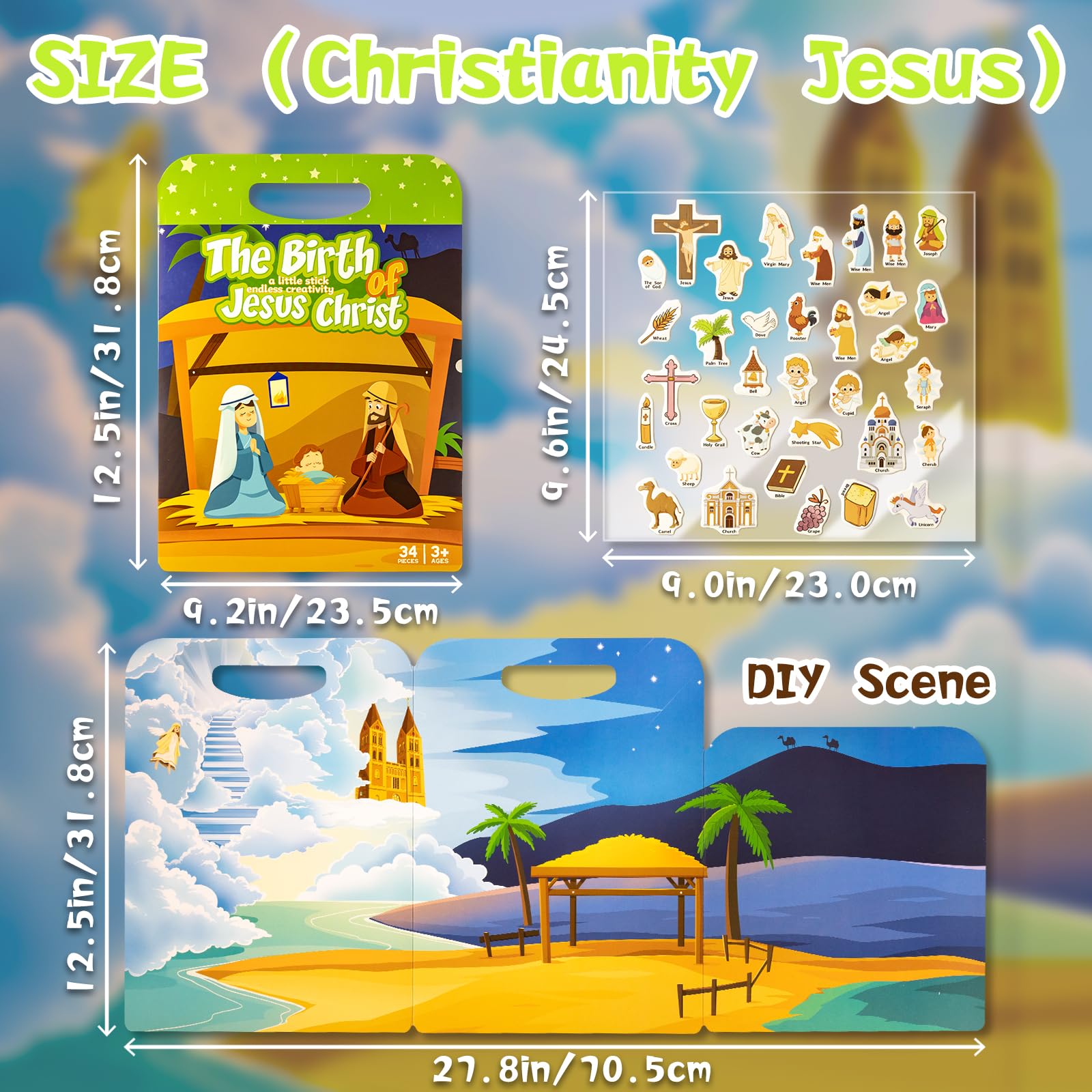 KIDS KING 97-piece sticker set ready for imaginative scenes