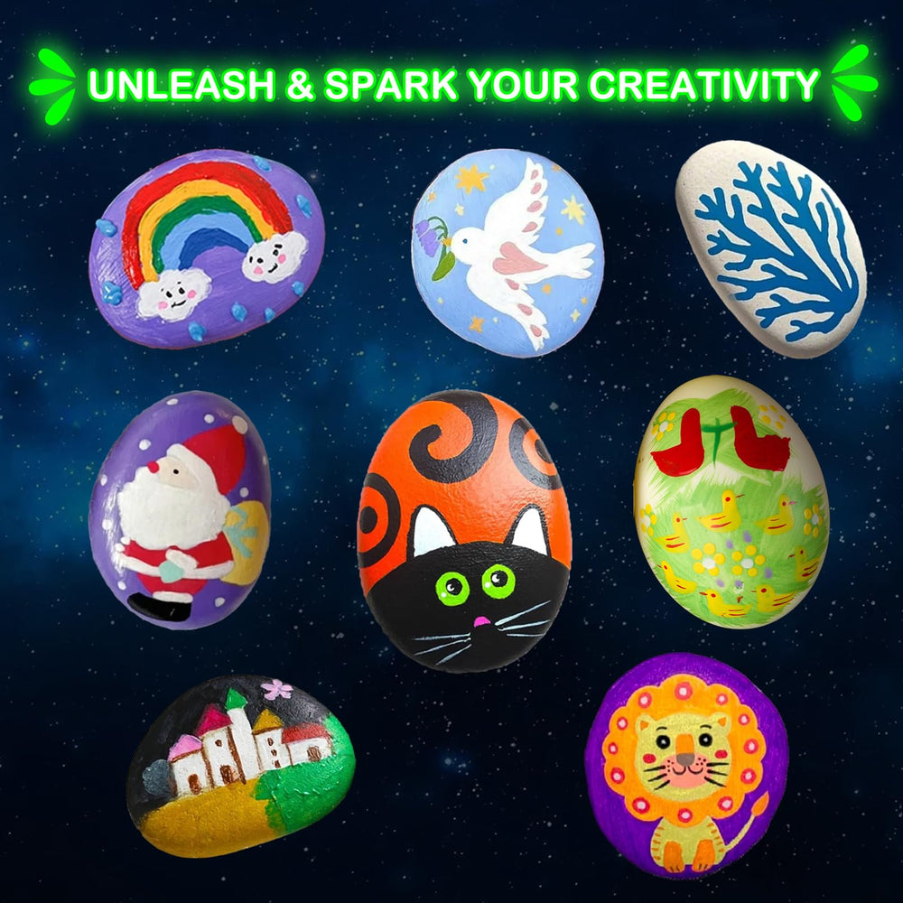 Kids King glitter glue set adds sparkle for dazzling rock details.